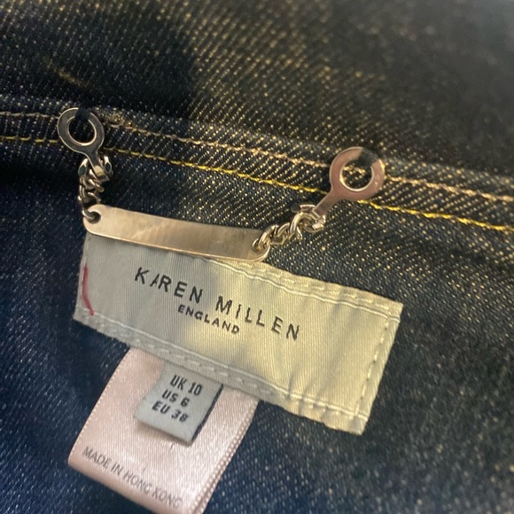 Denim Contrast Stitch Detail Button Through Vest - Picture 4 of 6